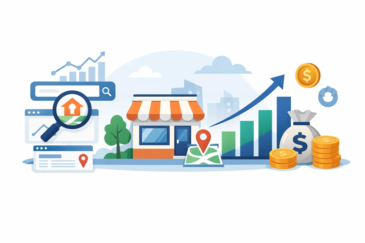 Organic Traffic to Revenue Example for Local SEO